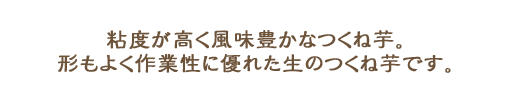 粘度が高く風味豊かな山芋。